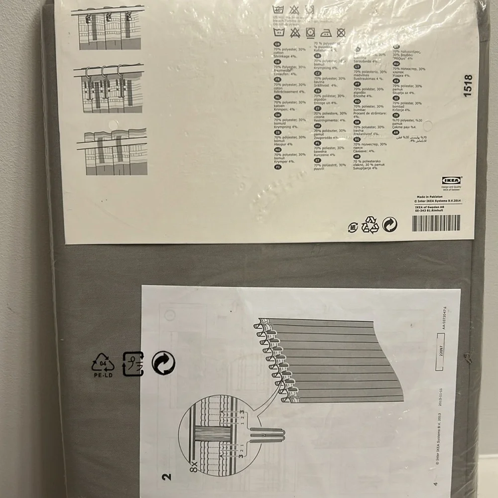 IKEA Vivan Gray Curtains